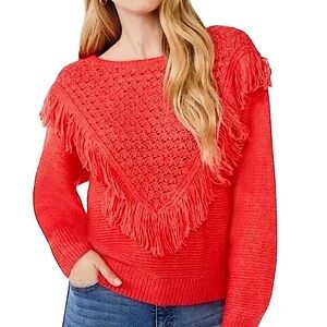 SCOOP: NYC Women's Fringe Sweater Pullover -Size XL